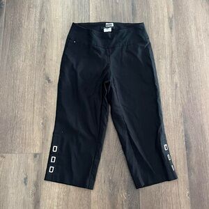 Vintage Black Capris with Silver Detailing